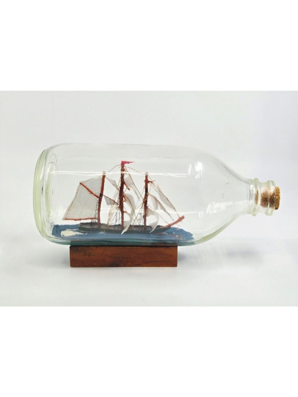 Ship In A Bottle Nautical Decor, Coastal Decor Display Piece, Excellent cond.